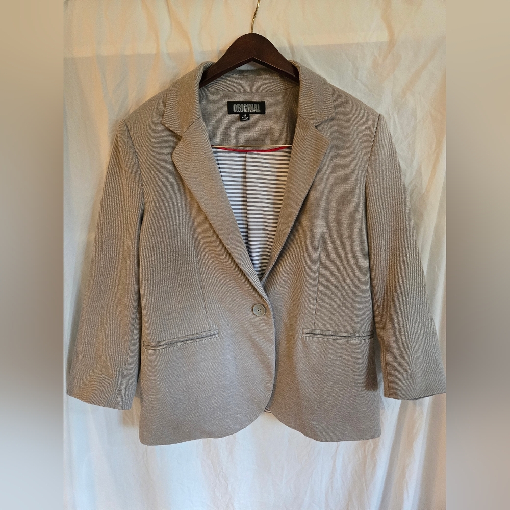Vintage Nicole Miller Gray Y2K Blazer size Medium